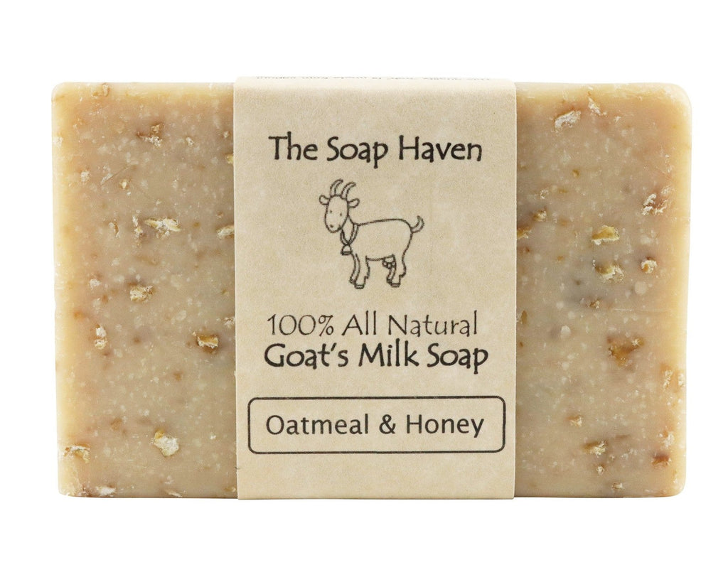 Honey Goat Milk Soap Bars (4 Pack) Handmade in USA, Fragrance Free